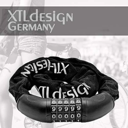 XTLdesign Accesorio Candado de bicicleta de XTLdesign Germany – Candado estable, ligero, rápido y seguro con nivel de seguridad (A) para MTB bicicleta de carretera BMX, etc.
