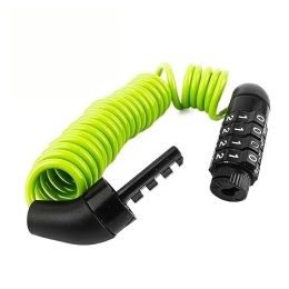 Aintap Accesorio Candado de cable de acero con combinación de 4 dígitos Aintap: seguridad ultraportátil para bicicletas, cascos, mochilas y más (verde claro)