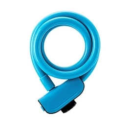 PURRL Accesorio Candado para Bicicleta, Candados para Bicicleta Candado de Cable Llaves de Seguridad en Espiral Candado de Cable para Bicicleta con Soporte de Montaje, 13 mm de diámetro (Color : Blue, Size :