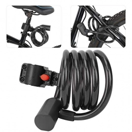 Vcriczk Accesorio Cerradura de cuerda de acero, cerradura de cable de bicicleta inteligente de carga por USB, para motocicleta de bicicleta