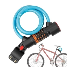 OSKOE Cerraduras de bicicleta combinación para bicicletas - Candado cable seguridad antirrobo, Candado ciclismo multiusos para bicicletas montaña, bicicletas carretera, bicicletas eléctricas, Oskoe