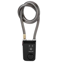 Denash Accesorio Denash Smart Bicycle Lock, 80cm Wire Rope 110dB Alarm Impermeable Bluetooth App Control Bloqueo de Bicicleta
