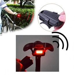 DJYD Cerraduras de bicicleta DJYD 4 en 1 antirrobo de Bicicletas Seguridad Alarma Control Remoto inalámbrico de Alerta Luces traseras de Bloqueo Warner Bicicleta Impermeable Accesorios de la lámpara FDWFN (Color : Red Lock)