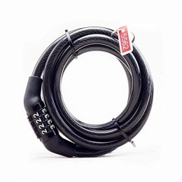 DJYD Accesorio DJYD Bicicleta de Cable básico Self Lock arrollar reajustable combinación de Alarma Cable de Acero de Bicicletas Bloqueo de los Accesorios, Negro FDWFN (Color : Black)