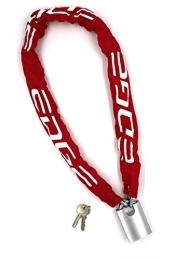 Edge Accesorio Edge – Candado para bicicleta fuerte 70, cadena candado con eslabones Acero templado 7 mm x 1100 mm para Bicicleta y Motocicleta, 1175 g, rojo