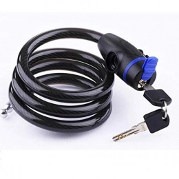 EPMEA0 Accesorio EPMEA0 Cable de Acero Inoxidable 1pc Antirrobo Bloqueo de la Bici 2 Llaves 900mm Negro y Azul Combinación Negro Y Rojo Duradero (Color : Blue)