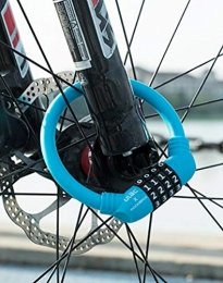 HNMS Accesorio HNMS Bicycle Lock Ring Lock Anti-Theft Steel Cable Lock Mole Mini Ring Lock Riding (Password Untain Road Bike Portablock Blue)