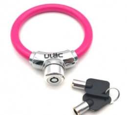 HNMS Accesorio HNMS Bicycle Lock Wire / Steel Cable Lock Horseshoe Lock Ring Lock Dead Speed Lock Riding Accessories (Pink)