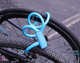 HNMS Cerraduras de bicicleta HNMS Mountain Bike Lock Anti-Theft Portable Car Lock Road Bike Cable Lock Electric Car Key Lock Bicicleta Wire Lock (Azul)