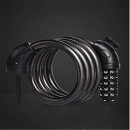 HNMS Accesorio Hnsms Bicycle Lock (1.5M) Anti-Theft Steel Cable Lock Riding Equipment Five-Digit Password Lock Black (Including Lock)