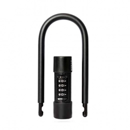 Desconocido Cerraduras de bicicleta JHJBH - Cerradura en U para bicicleta (cristal, cerradura de contrasea), negro