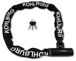 KOHLBURG Accesorio KOHLBURG Candado de cadena de seguridad, 120 cm de largo con 8, 5 mm de grosor, cadena de 4 cantos de acero especial endurecido, seguro con 3 llaves para bicicleta eléctrica y moto