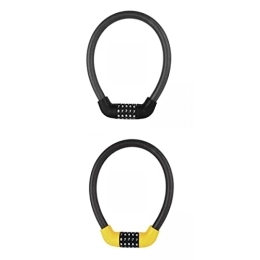 LOVIVER Bike Lock Cable Heavy Duty 5 Password Resettable For Gate Door 2X