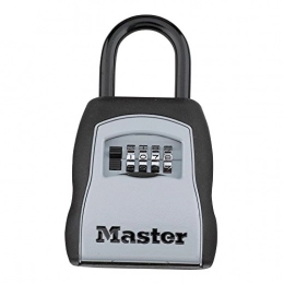 Master Lock Cerraduras de bicicleta Master Lock 5400D Set Your Own Combinación Caja de Cerradura Portátil con capacidad de 5 llaves, Negro (4 unidades)