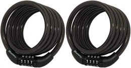 Master Lock Accesorio Master Lock 8143D Self Coiling Cable Lock, 4-Feet x 5 / 16-inch, (2 Pack) by Master Lock