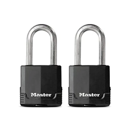 Master Lock Cerraduras de bicicleta Master Lock Padlock, Magnum Covered Laminated Steel Lock, 2-1 / 8 in. Wide, M515XTLH (Pack of 2-Keyed Alike)