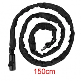 XINGYA Accesorio MTB clave de bicicletas de bloqueo antirrobo de acero al aire libre de la cadena de la bici de bloqueo de seguridad Electromobile moto 60 / 90 / 120 / 150 cm accesorios de la bici ( Color : Black 150cm )
