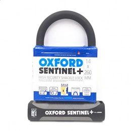 Oxford Accesorio Oxford Sentinel Plus Cerradura en U 14 mm x 260 mm, Unisex Adulto, Negro, 14mm x 260mm