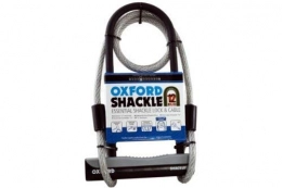 Oxford Cerraduras de bicicleta Oxford U-Lock and Cable Essential - Candado para grillete (32 cm), color negro