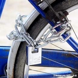 peipei Accesorio peipei Chain Iron Chain Motorcycle Waterproof Chain Lock Stainless Steel Anti-Theft Lock Gate Anti-Shear Outdoor Chain Universal-0.8m Chain + Anti-Shear Lock [Bold 8mm]
