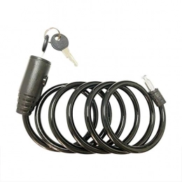 NIUMANI Accesorio Producto al aire libre 1pc negro de múltiples funciones antirrobo de bicicletas de alambre de bloqueo de cable impermeable y resistente a los arañazos cable con dos llaves 1, 5M ( Color : Black )
