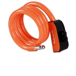 Qaoping Accesorio Qaoping Anti-Toft MTB Bloqueo de Bicicleta Bicicleta Motocicleta Seguridad Aprendida Cable de Acero Espesado Alargado Cerraduras de Ciclismo con -Black (Color : Orange)