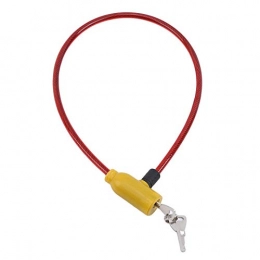Qaoping Accesorio Qaoping Bloqueo de Bicicletas Multifuncional Exquisito Cable de Acero Lock Suministros al Aire Libre Bloqueo antirrobo Bloqueo de montaña Bloqueo de Alambre-Negro (Color : Red)