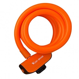 Qaoping Accesorio Qaoping MTB BIGE Bloqueo ANTITROFT SECURIDAD Cable CAILLOS DE Bicicletas BIERCA DE LA BIENDA Anterior Anti-Resistente Elementos de reparación para Negro (Color : Orange)
