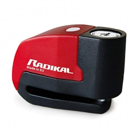 Radikal Accesorio Radikal Rk6 Antirrobo Disco con Alarma, Juventud Unisex, Rojo, 6 mm