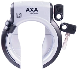AXA Cerraduras de bicicleta Ring Lock Defender ART-2 - Candado de anilla (acero / plástico), color plateado y negro