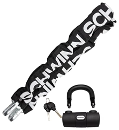 Schwinn Cerraduras de bicicleta Schwinn Anti Theft Bike Lock for Electric Bike, Security Level 5, Chain Lock, 4 feet, Black