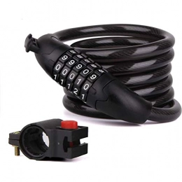 SGSG Accesorio SGSG Cable para candado de Bicicleta, con Soporte de Montaje Candados para Cable de Bicicleta, códigos de 5 dígitos de Alta Seguridad, candado de Cadena de Cable reiniciable, para Bicicletas, COC