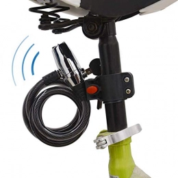 SGSG Cerraduras de bicicleta SGSG Candado de Cadena de Bicicleta con Alarma, Volumen de Alarma 110 dB, candado antirrobo Impermeable, candado de Bicicleta para Bicicletas, Motocicletas, Puertas, Vallas, Puertas de Vidrio