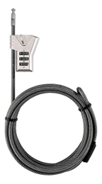 System EXIX - Bloqueo de Cable Combinado, Unisex, Color Negro