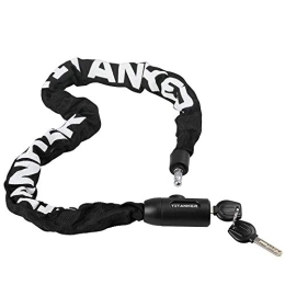 Titanker Accesorio Titanker Candado de cadena para bicicleta, 3.3 pies de seguridad antirrobo para bicicleta con llaves, valla, parrilla (cadena de 6 mm de grosorx3.3 pies)