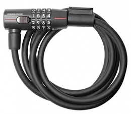Trelock Accesorio Trelock Candado de cable en espiral con combinación numérica para adultos, unisex, 2231263290, color negro, 180 cm
