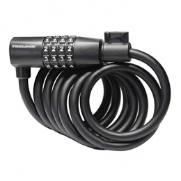 Trelock Accesorio Trelock Unisex - Adulto Cerradura de Espiral de números 2231263293 Candado de Cable en Espiral, Negro, 180 cm