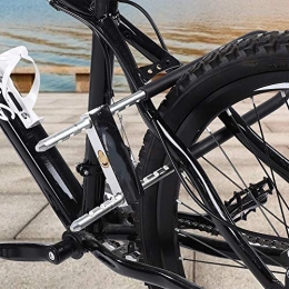 Lantro JS Cerraduras de bicicleta U-Lock, candado antirrobo Resistente para Bicicletas, para Bicicletas al Aire Libre