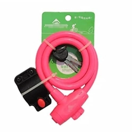 UFFD Cerraduras de bicicleta UFFD Cable de Bloqueo de Bicicletas, Bloqueo del Cable de Bicicleta con Llave de Alta Seguridad de Seguridad Bloqueo de Bicicleta Enrollado con Soporte de Montaje (Color : Black, Size : 1.2MX12MM)