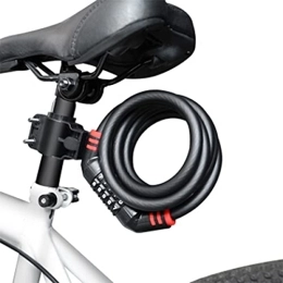 UFFD Cerraduras de bicicleta UFFD Candado de Bicicleta Seguridad Candado de Cable Mejor Combinación con Flexible Montaje Cable de Bloqueo antirrobo Alta Seguridad para la Bicicleta al Aire Libre 150cm X8mm