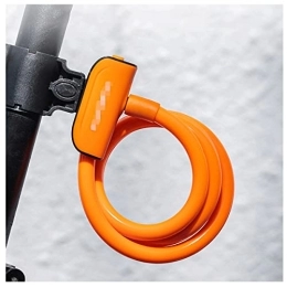 UFFD Accesorio UFFD Los bloqueos de Cables de Bici, la Seguridad de los Cables Largos, Incluye 2 Llaves. Bloqueo de Cable de Bicicleta Impermeable for Bicicletas y Motocicletas (Color : Orange, Size : 110CMX14MM)