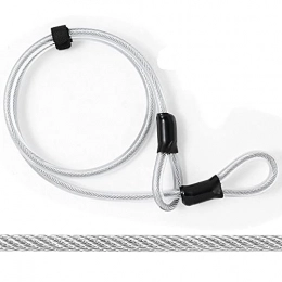UIOP Cable de Acero de Acero de la Bicicleta Cable de Acero de Seguridad de la Bicicleta con Cable de Bloqueo de Cable Flexible de Doble Bucle para candado de Bloqueo de u-Bloqueo 820