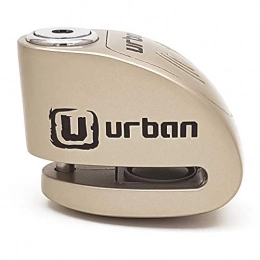 Urban Accesorio URBAN UR906M Candado Antirrobo Disco Alarma 120 db, Eje 6 mm Universal Moto Scooter Bici, Metálizado, Metálico