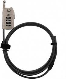 Uzi Cerraduras de bicicleta Uzi Cable Lock con combinación, Negro