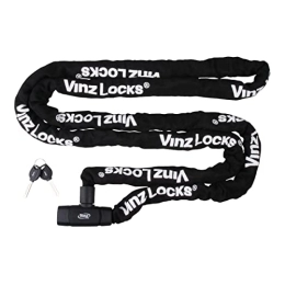 Vinz Cerraduras de bicicleta Vinz Olympus - Candado de cadena para bicicleta (300 cm), color negro