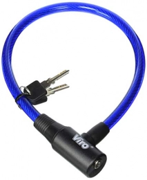 Viro Cerraduras de bicicleta Viro Luc / Elba Cable antirrobo, 450 x 12 mm, Azul