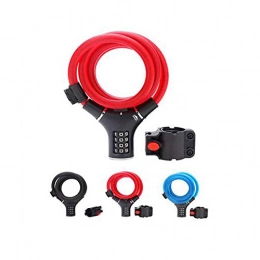 WeiCYN Accesorio WeiCYN Candados robustos - Candados de Cable, Ligeros, Ligeros, para Cadena de Bicicleta, tamao: 60 Pulgadas (Longitud) x 0.5 Pulgadas (dimetro), Color: Negro, Rojo, Rojo