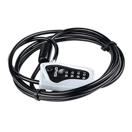 Yxxc Accesorio Yxxc Candados de Cable para Bicicleta, contraseña de combinación de 4 dígitos reiniciable antirrobo de Seguridad portátil, para Ciclismo / Bicicleta / Motocicleta / MTB / montaña (Negro)