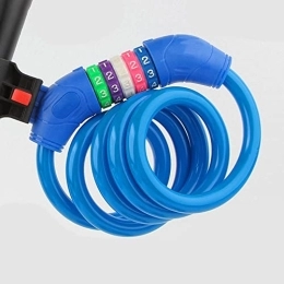 ZECHAO Accesorio ZECHAO Cable de bloqueo de bicicleta de 120 cm, bloqueo de bicicleta portátil con soporte de montaje de 5 dígitos. Candado Bicicleta (Color : Blue, Size : 12 * 12000mm)