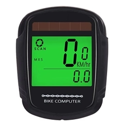 ANZAGA Accesorio ANZAGA Ordenador para Bicicleta, velocímetro y cuentakilómetros inalámbricos para Bicicleta, retroiluminación Resistente al Agua